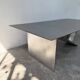 Handcrafted metal coffee table from the 1970s