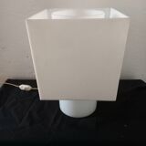 Table lamp white opaline plexi 80s