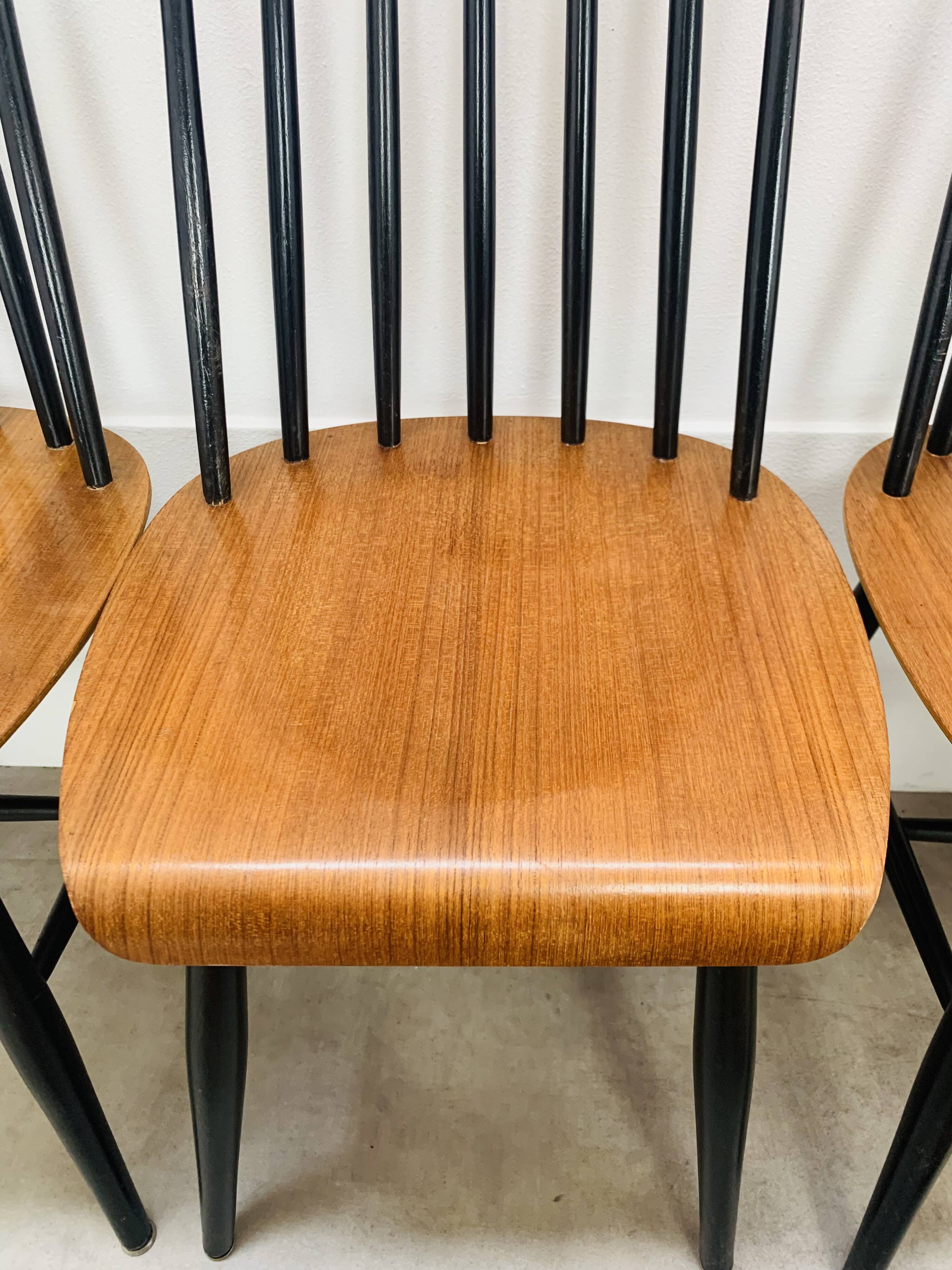 6 Fanett chairs by Ilmari Tapiovaara, Scandinavian, 1960s