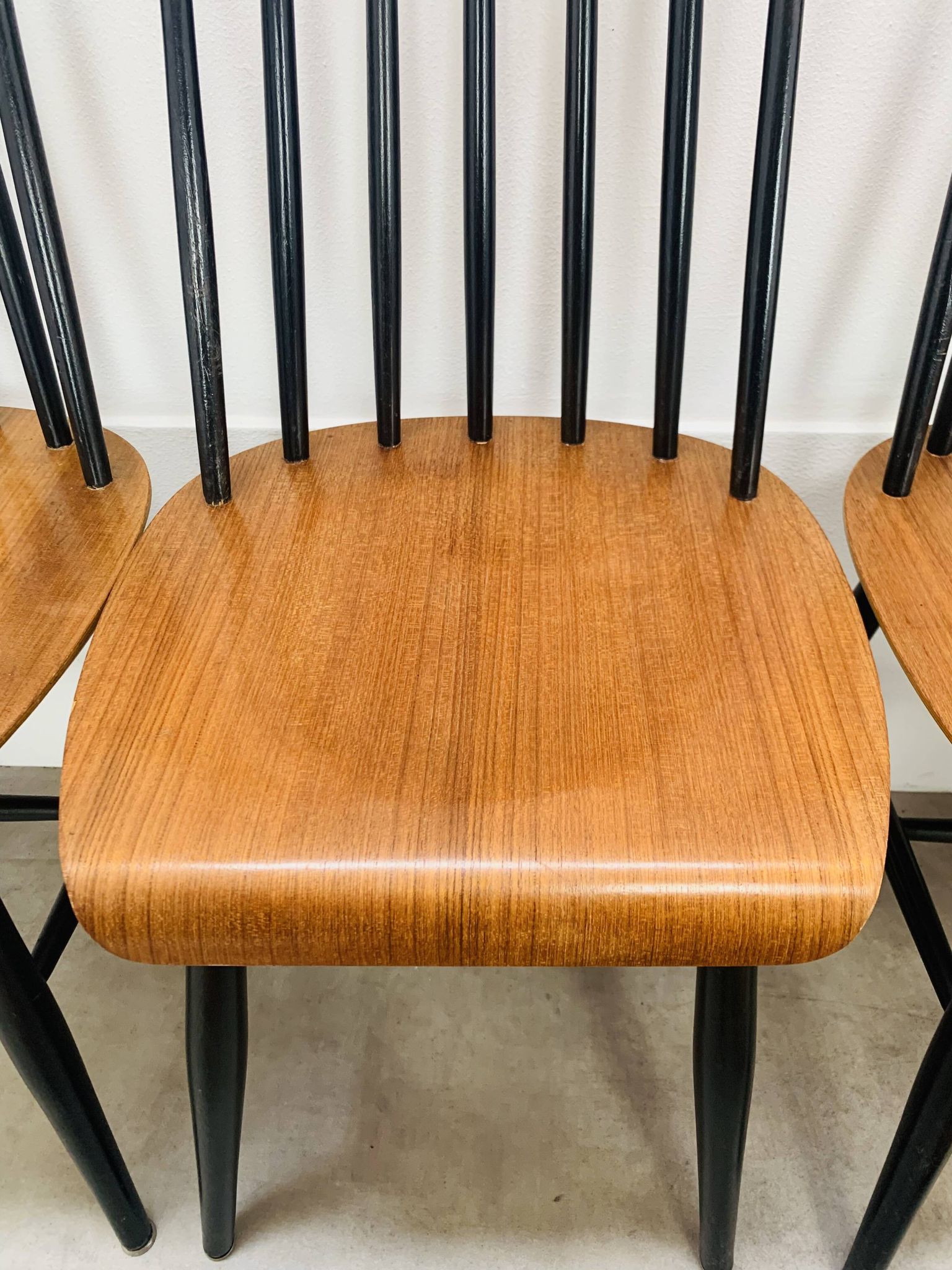 6 chaises Fanett par Ilmari Tapiovaara, scandinave, années 60