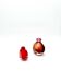 Pair of Sommerso Flower Vases in Cut Glass - Murano 1960