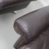 Pair of Vintage De Sede DS-31 Swivel Armchairs in Brown Leather