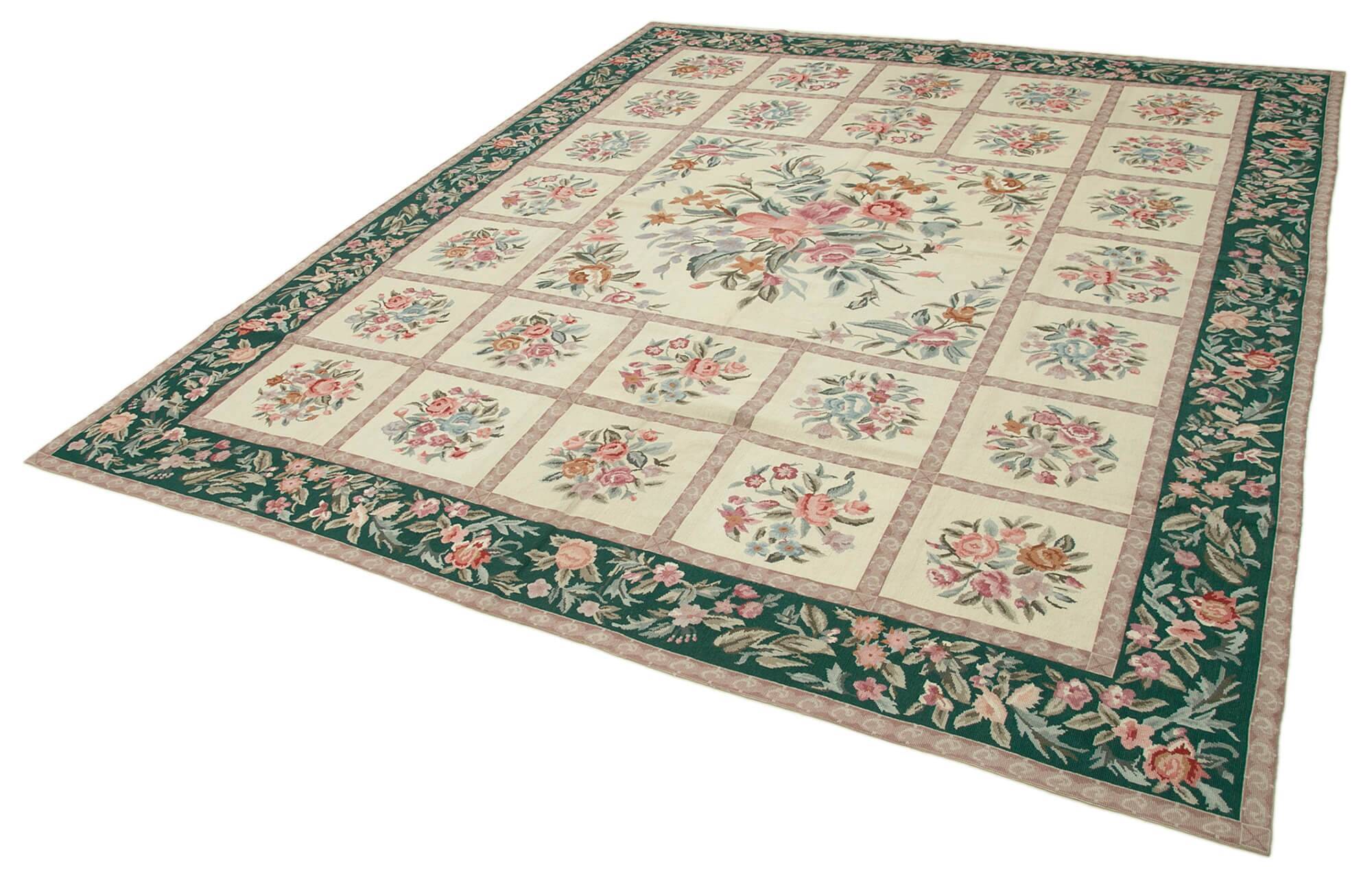 Handmade Vintage Flatweave Needlepoint Kilim 241 cm x 300 cm