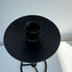 Vintage Brutalist Candle Holder In Black Metal