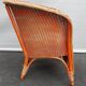Fauteuil anglais Lloyd Loom kapok orange et vert
