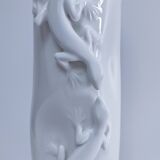 Vase rouleau lézards en porcelaine