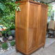 Sliding cabinet veneered vintage oak 50/60