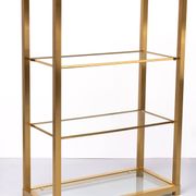 Brass and Glass Etagere or bookcase . Italy 1970s