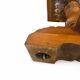A small, rustic walnut wooden table, crafted from solid walnut wood, 1