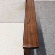 Three-seater modernist teak sofa, France circa 1950.