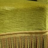 Fauteuils crapauds en velours vert, les 2