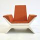 Fauteuil vintage orange Space Age très unique