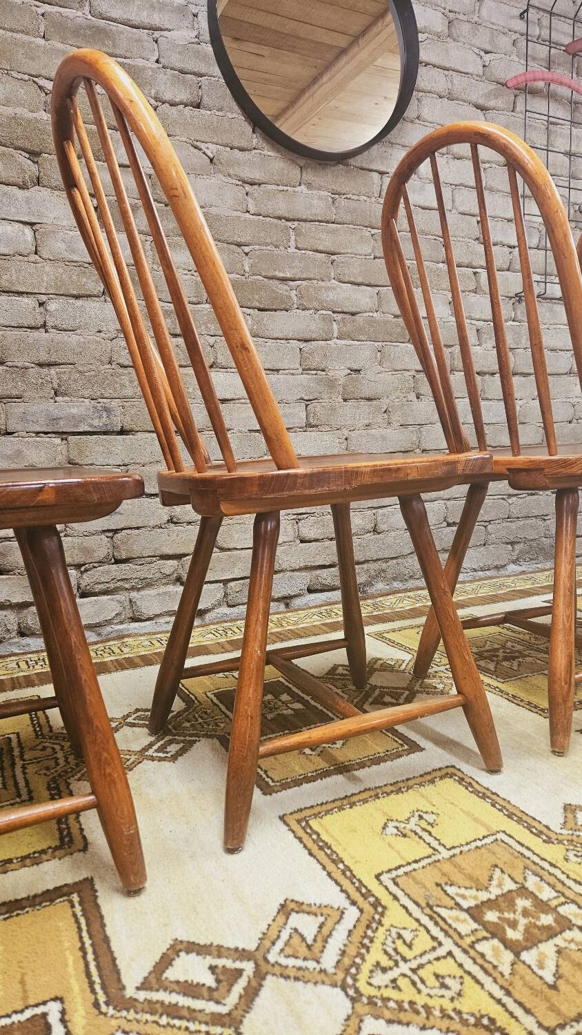 Set of 4 vintage Danish chairs 1970