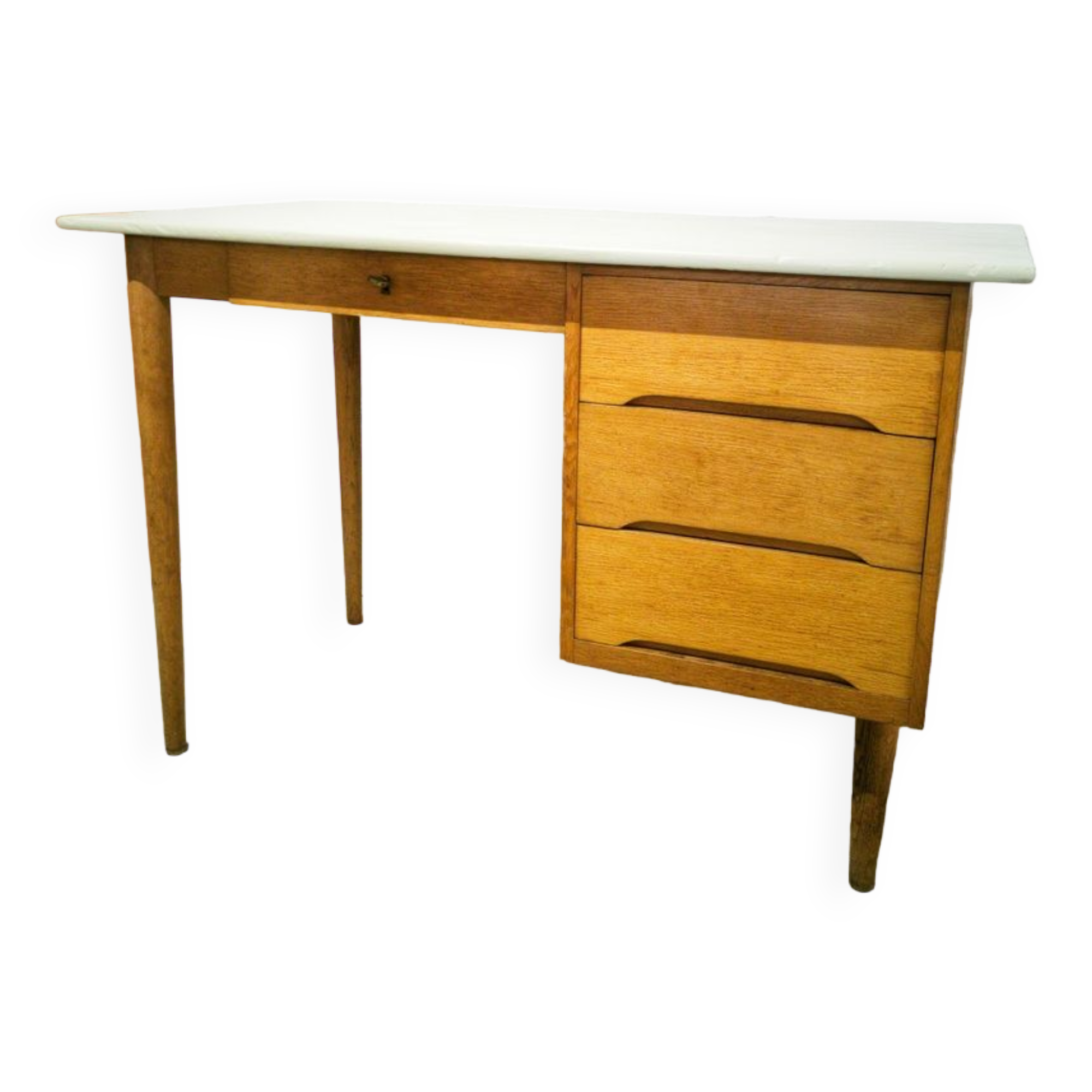 Scandinavian desk in vintage oak