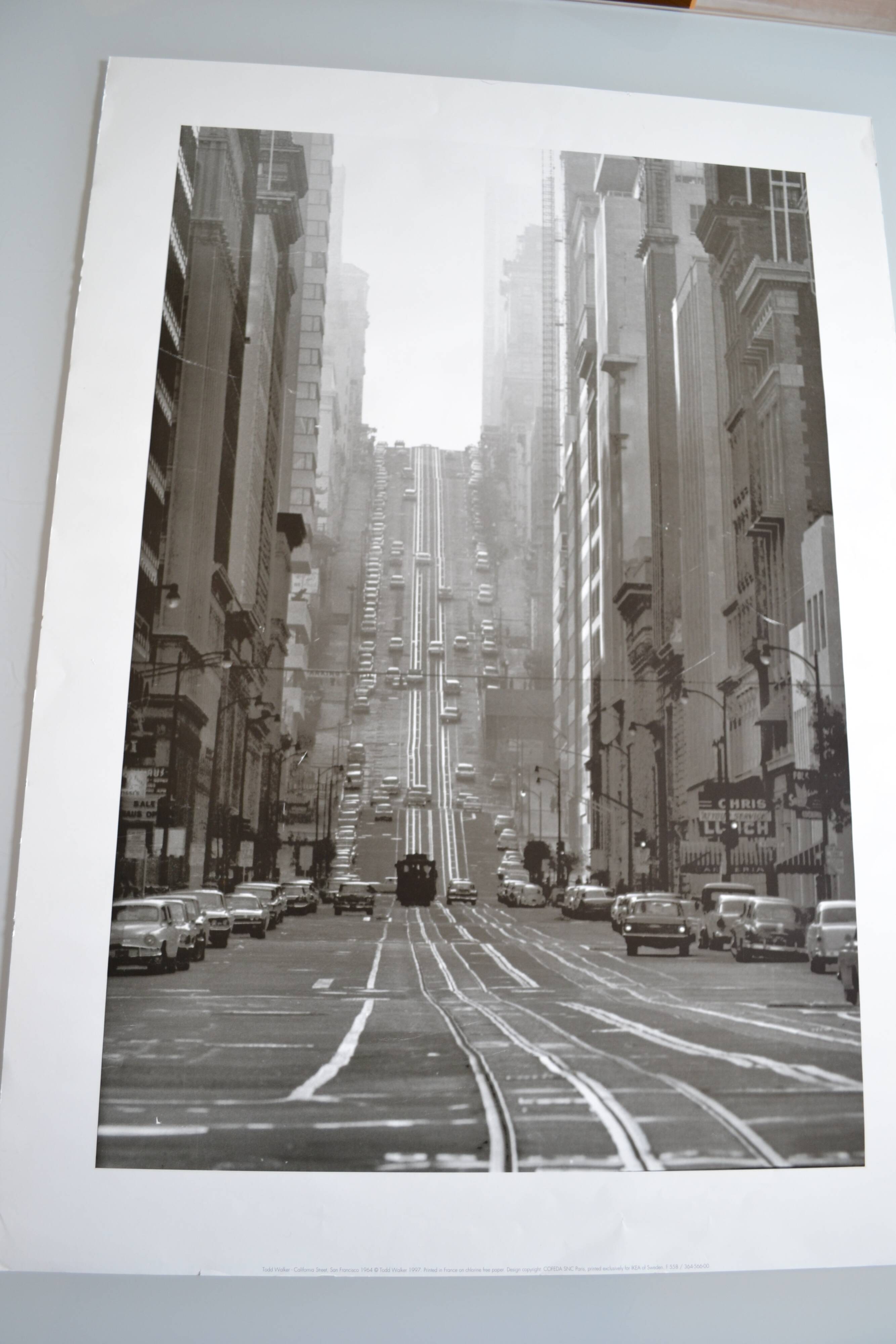 Todd Walker - California street San Francisco 1964 poster art print Ikea 1997