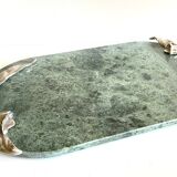 Oval top in marble and tin