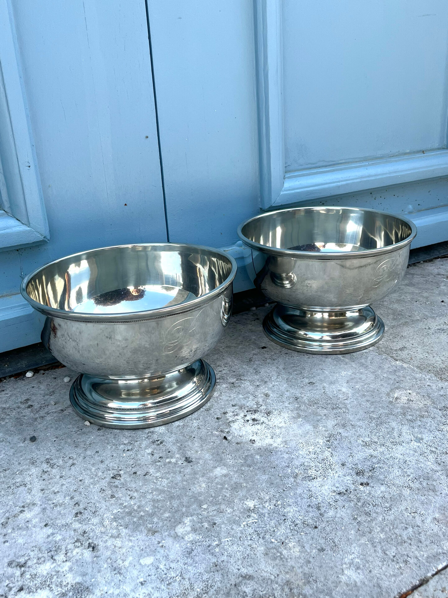 Champagne Cooler Buckets – Pedestal Wine Ice Bowls Banks Monogram