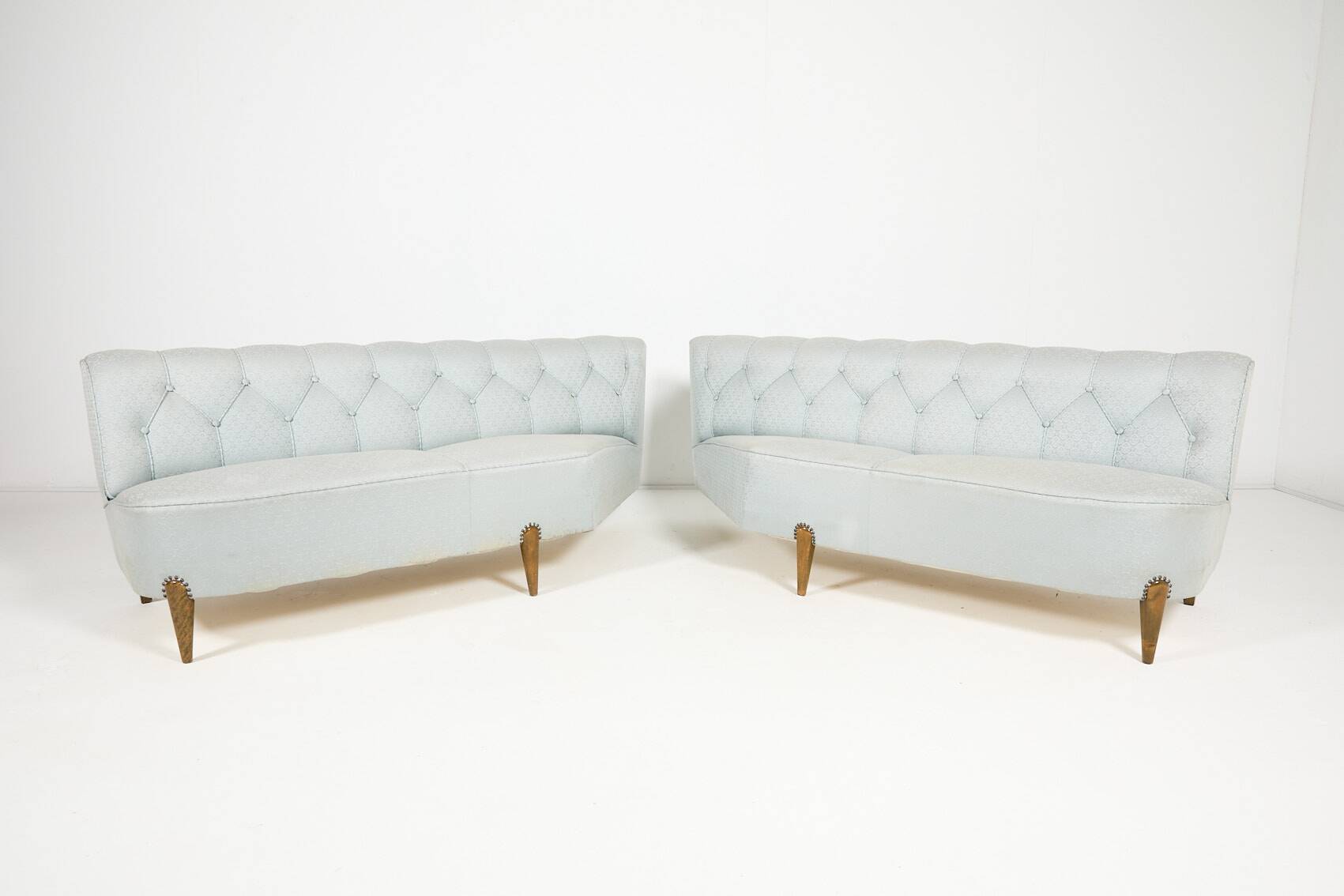 Spectacular Swedish Modern pair of sofas from Otto Schulz, 1940’s