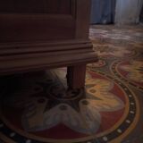 Old sandblasted walnut low sideboard