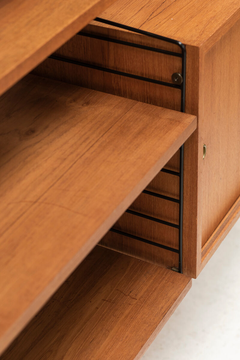 3-Piece wall unit by Nisse Strinning for String, Sweden, 1960s