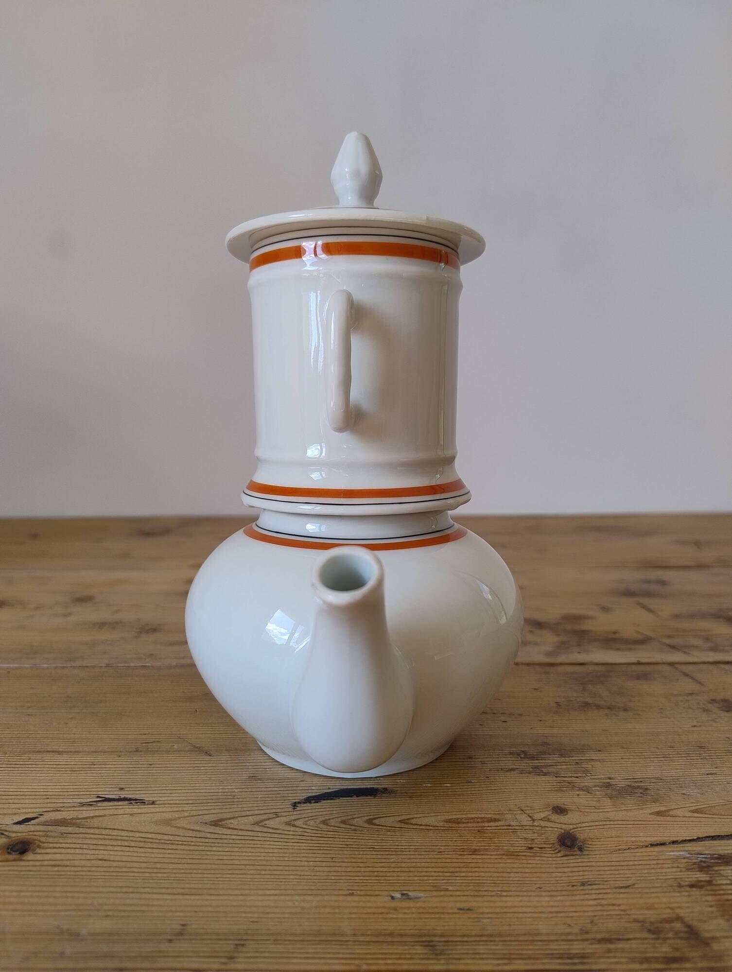 Vintage porcelain teapot from the Auteuil porcelain factory.