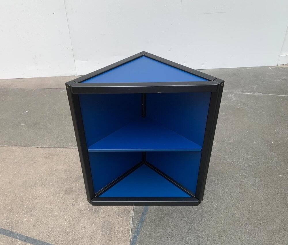 Vintage corner containers from the postmodern German profile system by Elmar Flötotto for Flötotto, set of 3.