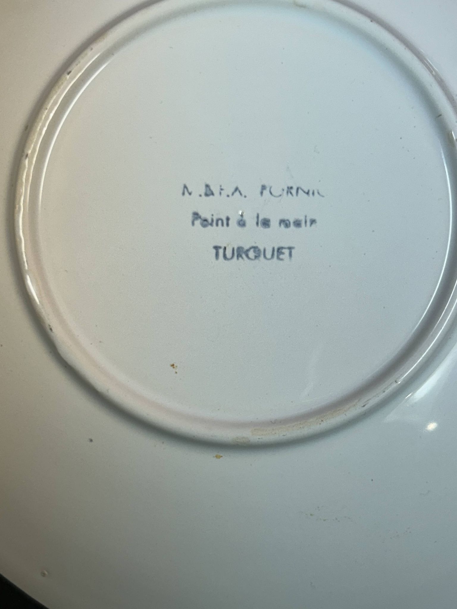 Set of 5 deep plates 21 cm in earthenware from MBFA Pornic model diff.