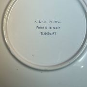 Set of 5 deep plates 21 cm in earthenware from MBFA Pornic model diff.