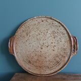 Puisaye sandstone tray signed Jean-Pierre Prud’homme