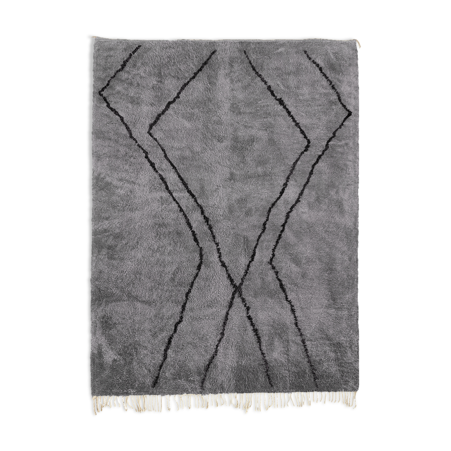 Modern Moroccan carpet grey contemporary art 240x340cm