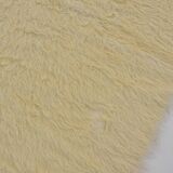 White Vintage Angora Wool Rug sku 1681