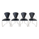 Set of 4 vintage Italian chairs, Linda de Arrben style, 1980s.