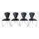 Set of 4 vintage Italian chairs, Linda de Arrben style, 1980s.