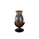 Iridescent glass paste vase signed JP Mateus 1995