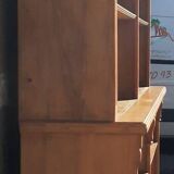 Pine bookcase (251 x 49 x height 288 cm)