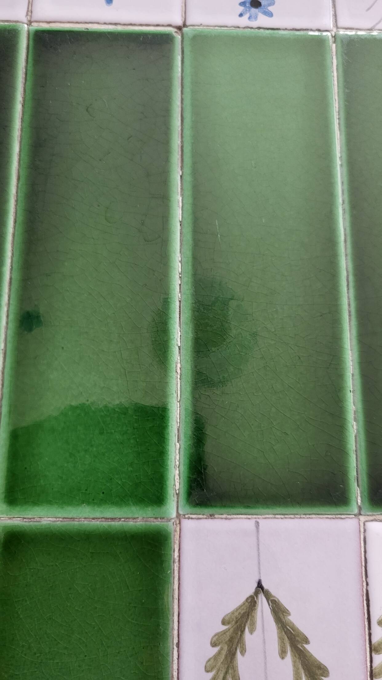 Roger Capron table in glazed green ceramic, France, vintage design.