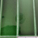 Roger Capron table in glazed green ceramic, France, vintage design.