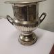 Antique champagne bucket in silver metal medicis shape