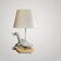 Lampe canard en bronze argenté Maison Charles, début 20e