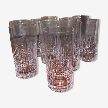 8 verres en cristal de la maison baccarat