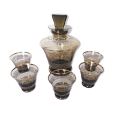 Liquor service 6 pieces smoked glass