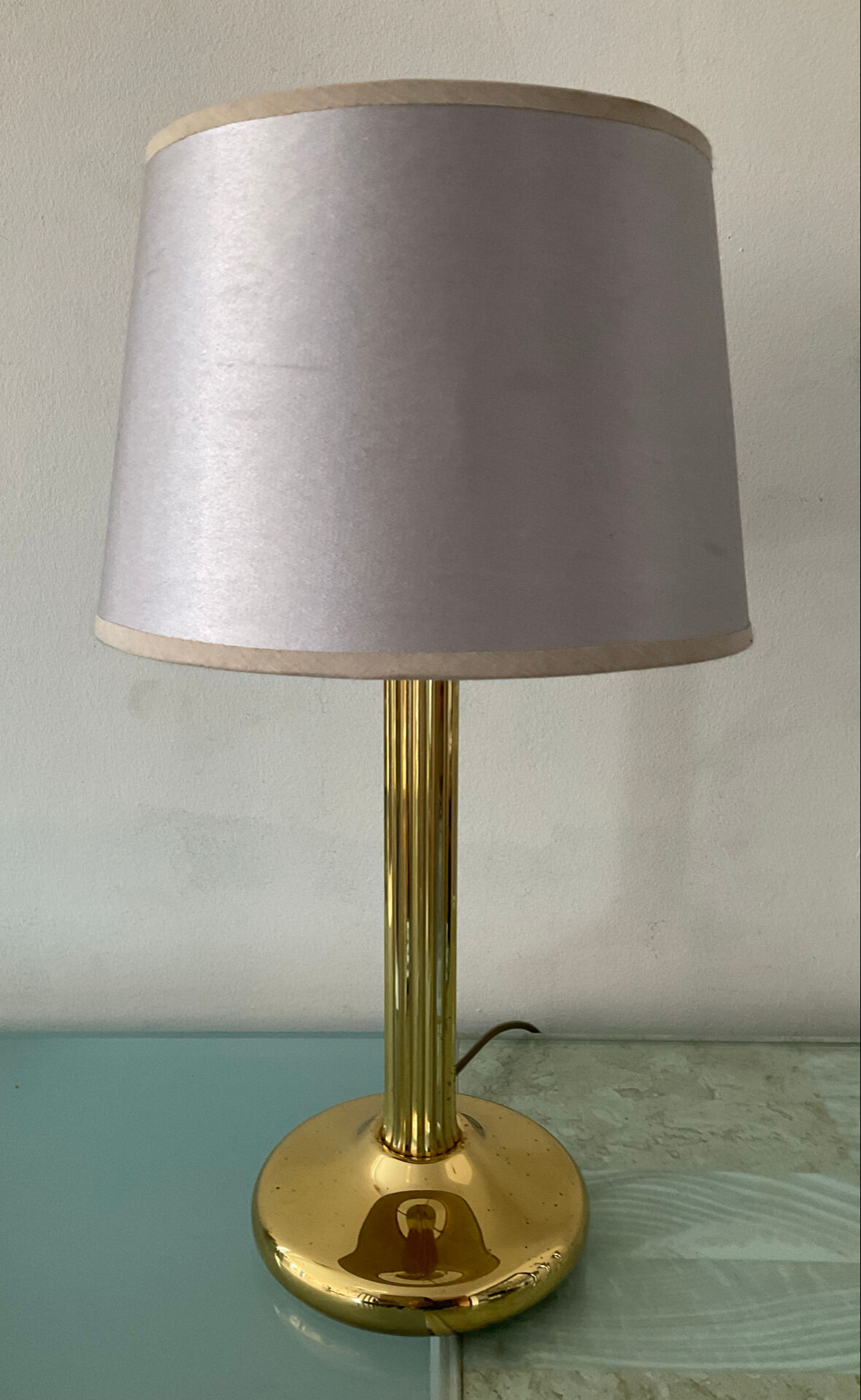 Vintage brass lamp from the 1970s.