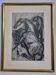 Preparatory study, charcoal sketch by Maurice de Bus – Gilded frame, 32 x 42 cm