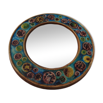 French ceramic mirror, 1960s