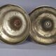 Pair of fluted bronze candlesticks Louis XVI period 27 cm