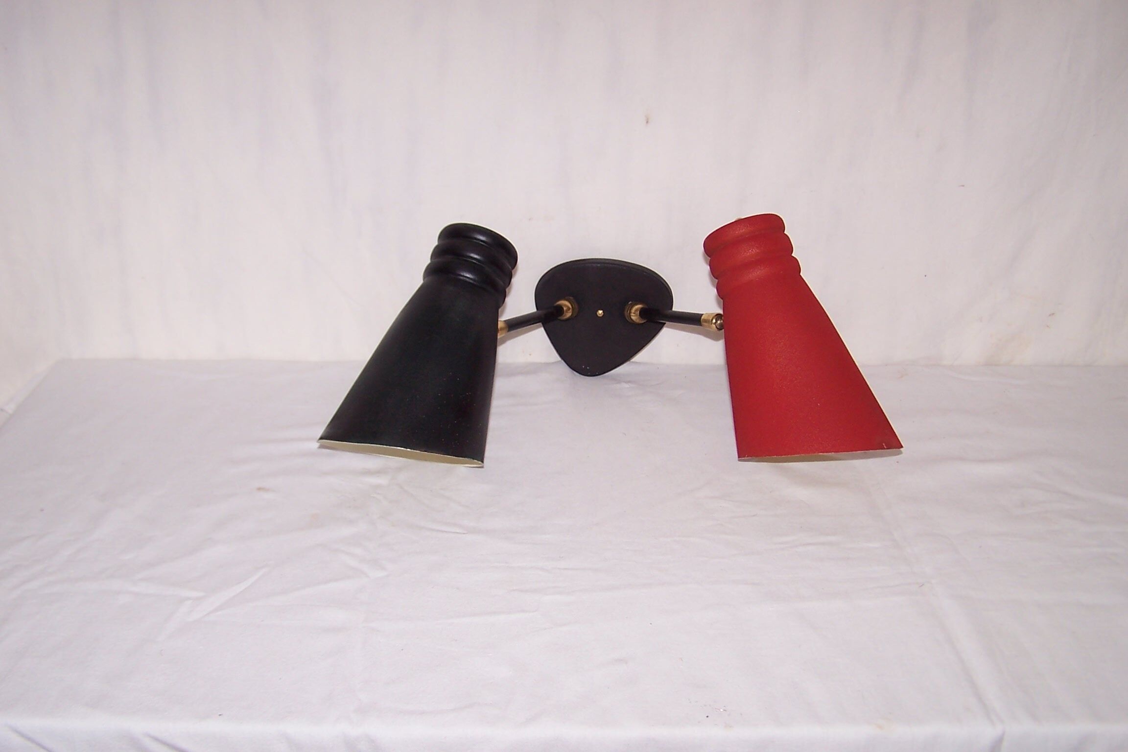 Double metal wall sconce from the 1950s