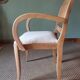 Fauteuil bridge art deco bouclette blanche