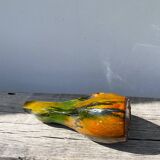 Vintage ceramic vase with drips