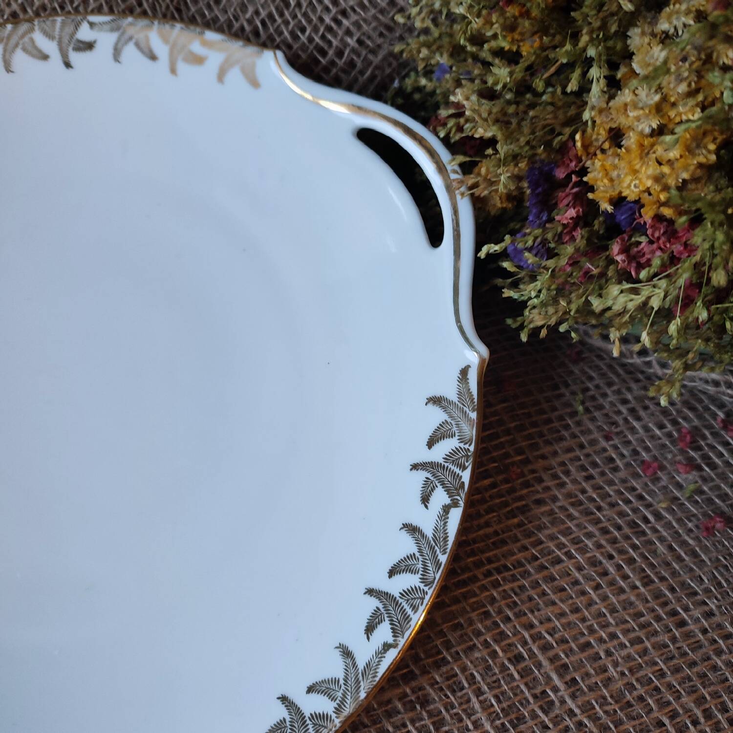 Large Limoges Art Porcelain Platter, France