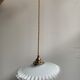 Opaline suspension with brass claw